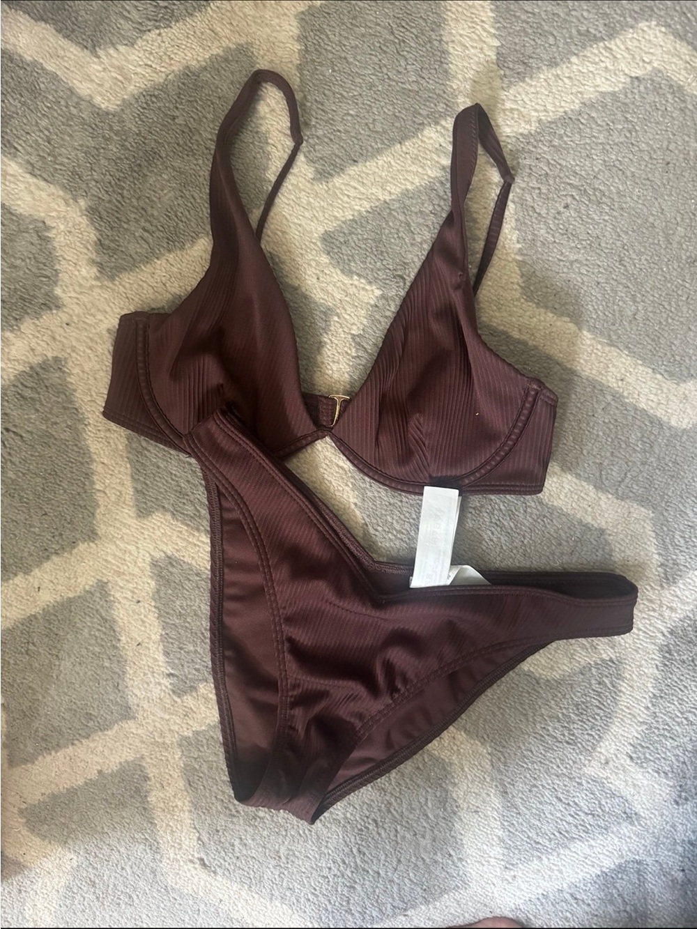 Hollister Bikini Set in Deep Brown